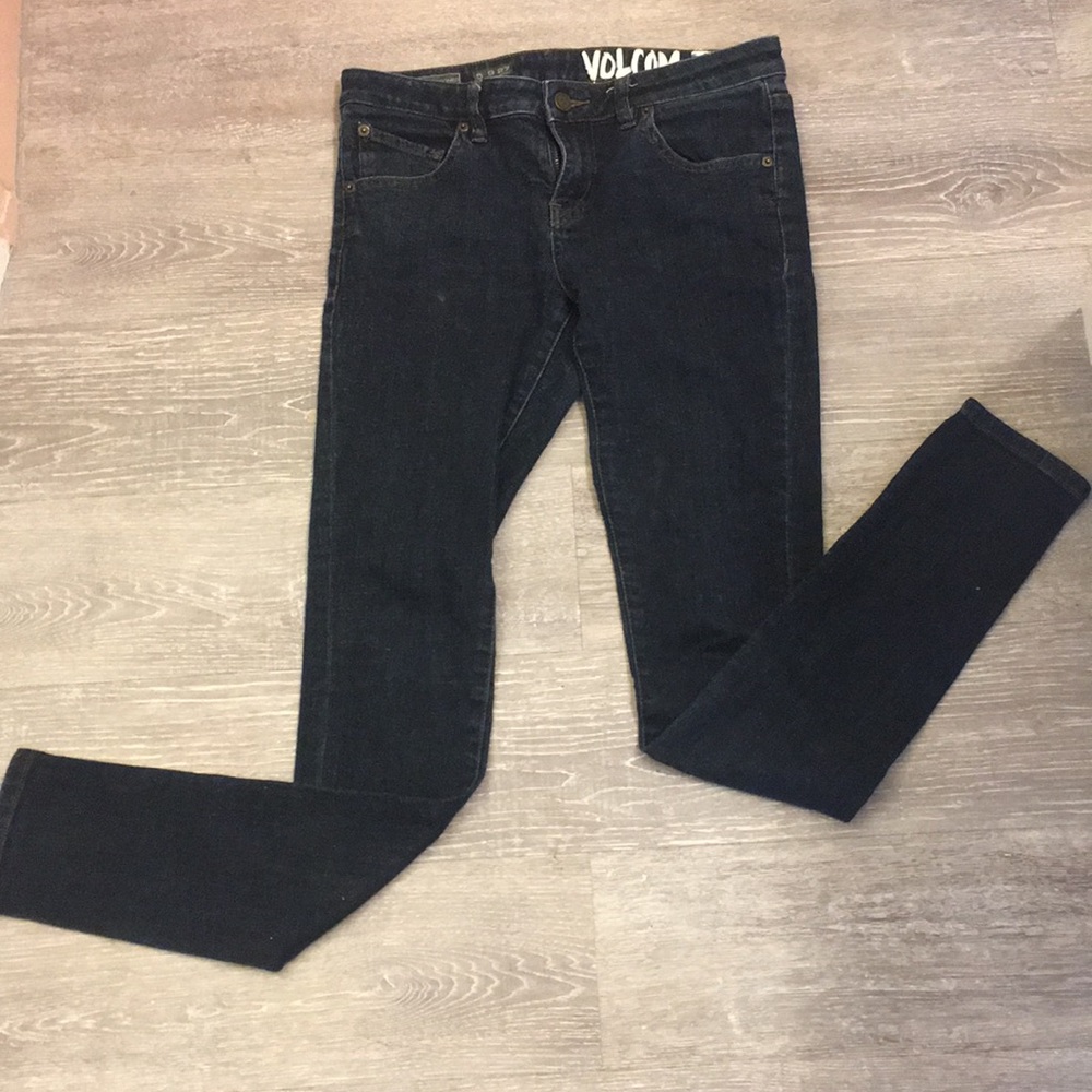 Volcom dark wash skinny jeans